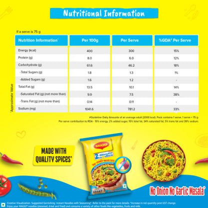 Maggi Noodle No Onion No Garlic Masala 70 g