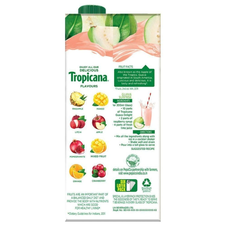 Tropicana Guava Juice Tetrapak 1 ltr