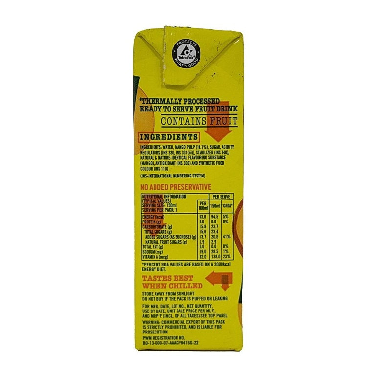 Frooti Mango Juice Tetrapak 125 ml