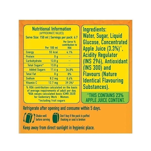 Real Apple Nectar Tetrapak 1 ltr