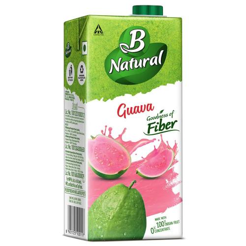B Natural Pink Guava Juice Tetrapak 1 ltr
