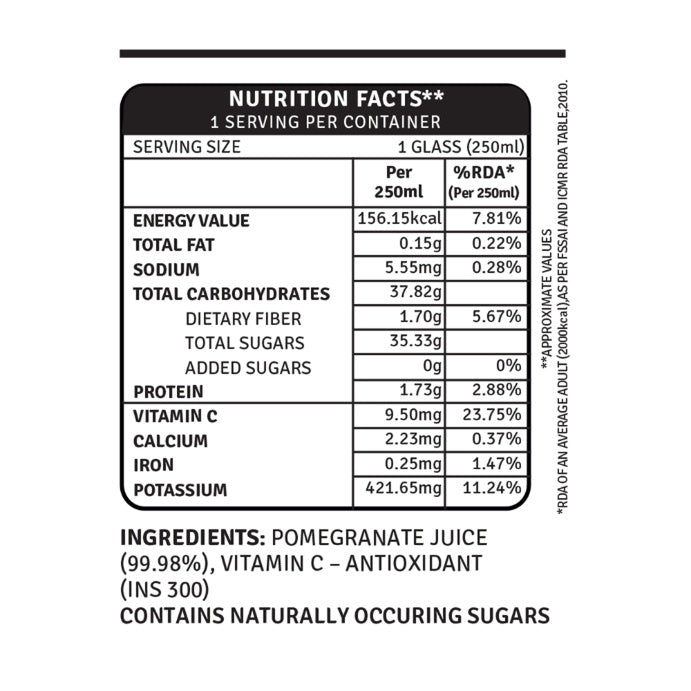 Raw Pressery Pomegranate Juice 250 ml