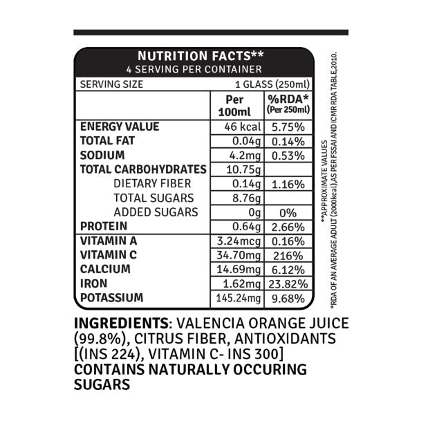 Raw Pressery Orange Cold Press Juice 1 ltr