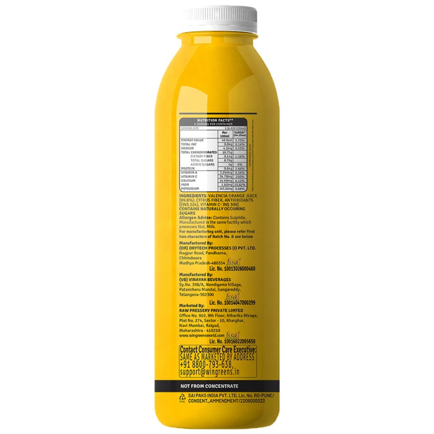 Raw Pressery Orange Cold Press Juice 1 ltr