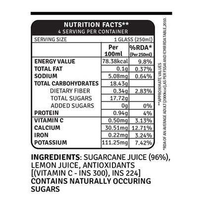 Raw Pressery Sugarcane Juice 1 ltr