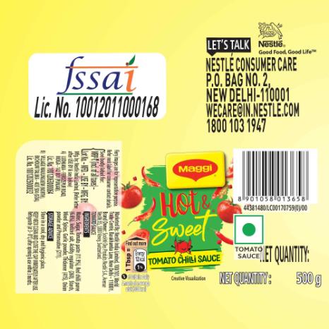 Maggi Hot & Sweet Tomato Ketchup Bottle 200 g