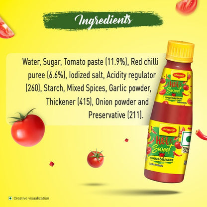 Maggi Hot & Sweet Tomato Ketchup Bottle 200 g