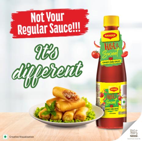 Maggi Hot & Sweet Tomato Ketchup Bottle 200 gm