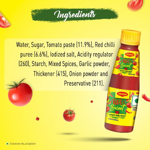 Maggi Hot & Sweet Tomato Ketchup Bottle 500 g