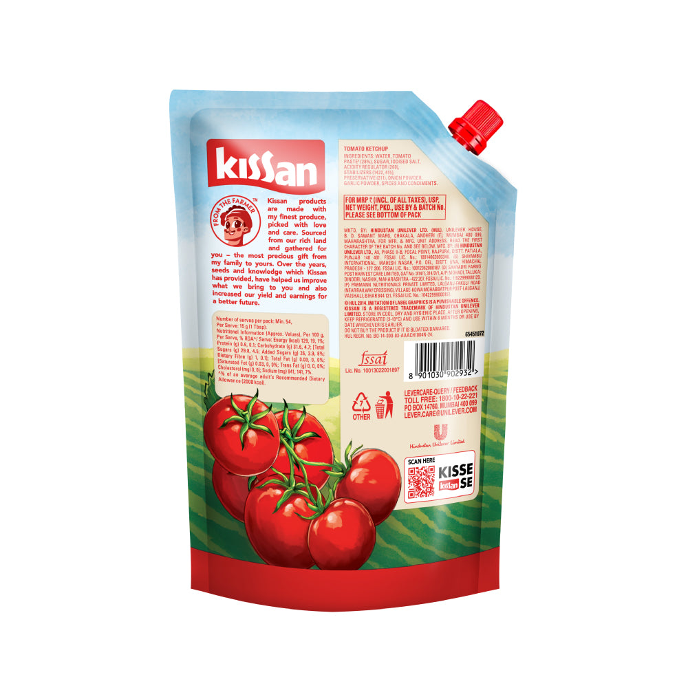 Kissan Fresh Tomato Ketchup Pouch 800 gm