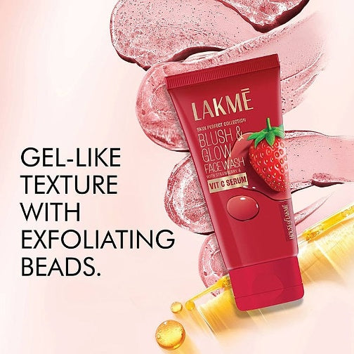 Lakme Blush & Glow Strawberry Freshness Gel Face Wash With Strawberry Extracts 100 g