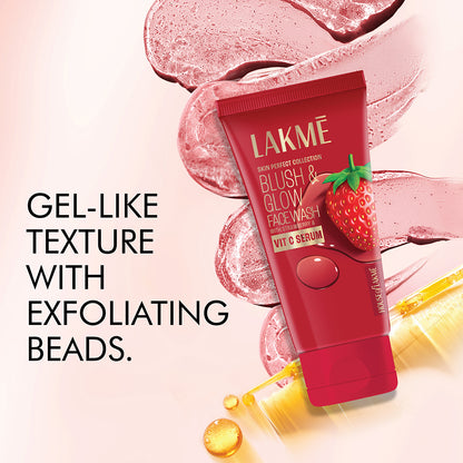 Lakme Blush & Glow Strawberry Freshness Gel Face Wash With Strawberry Extracts 100 gm