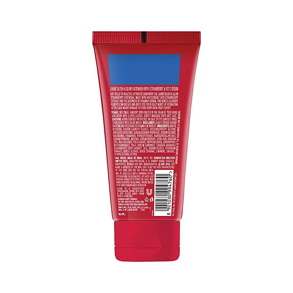 Lakme Blush & Glow Strawberry Freshness Gel Face Wash With Strawberry Extracts 100 g