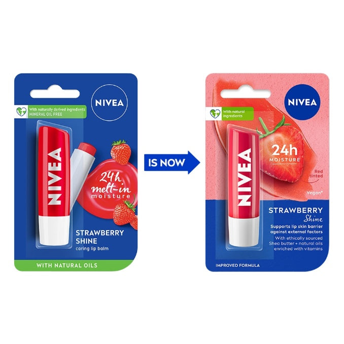 Nivea Fruity Shine Strawberry Lip Care Balm 4.8 g