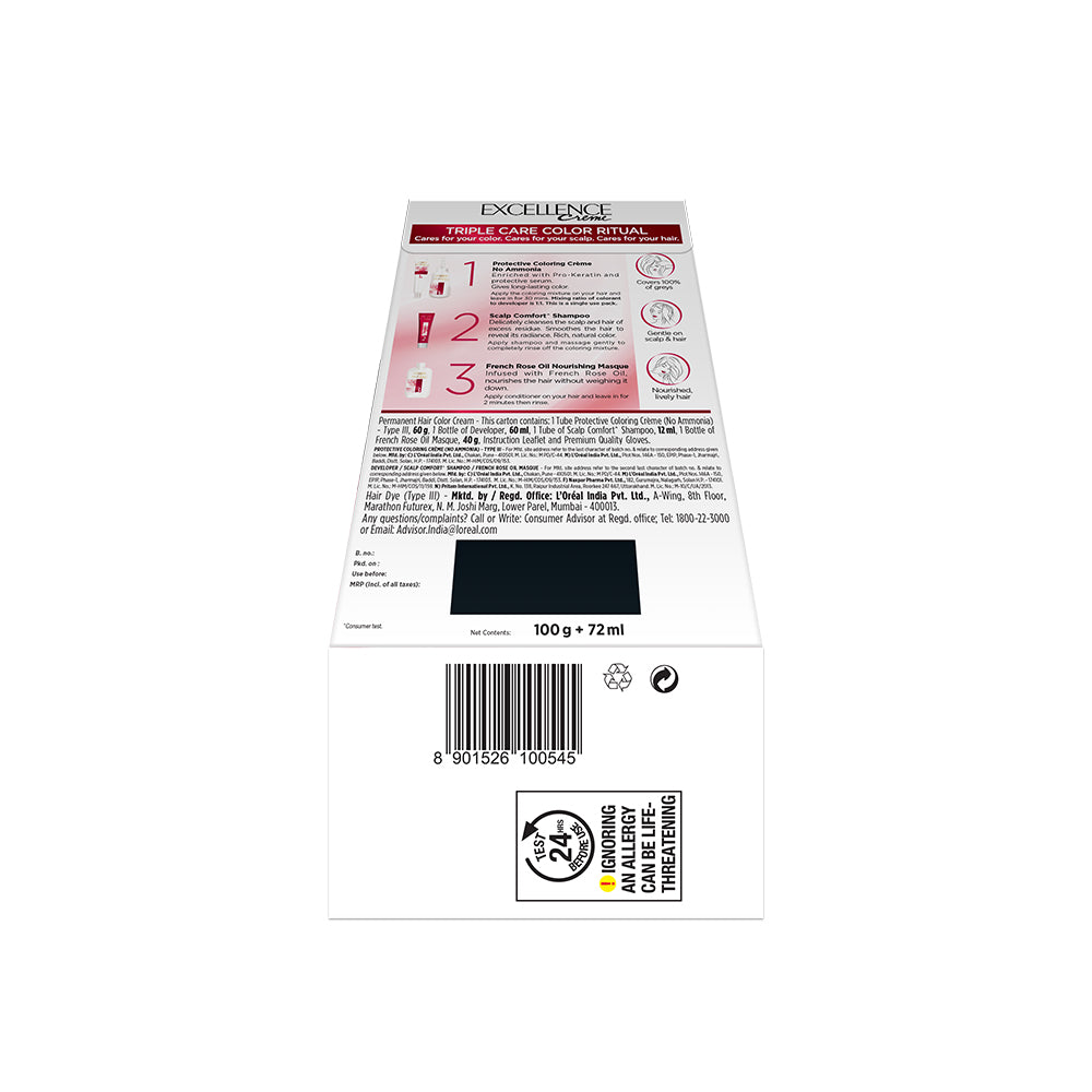 L'Oreal Paris Excellence Natural Black 1 172 ml