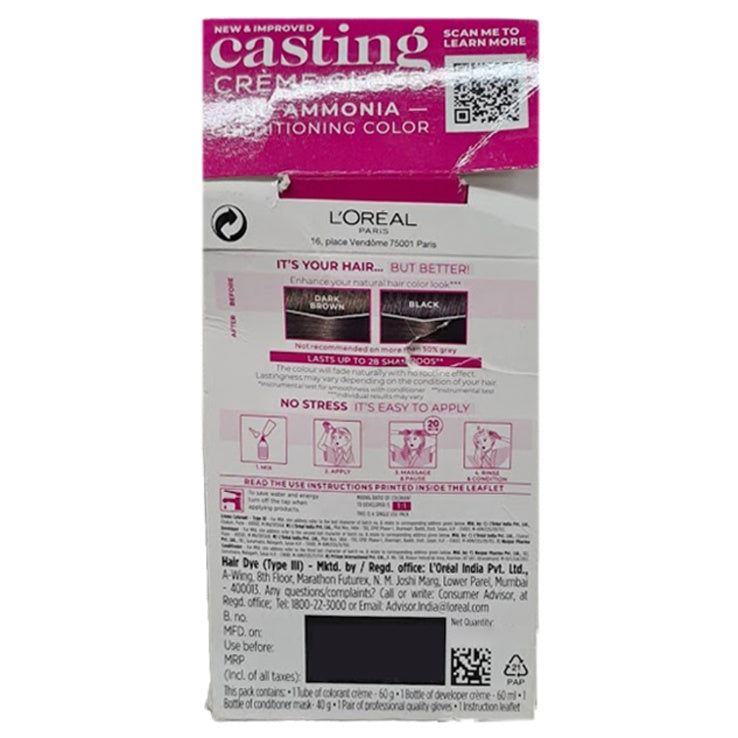 L'Oreal Paris Casting Darkest Brown 300 Hair Colour 300 g