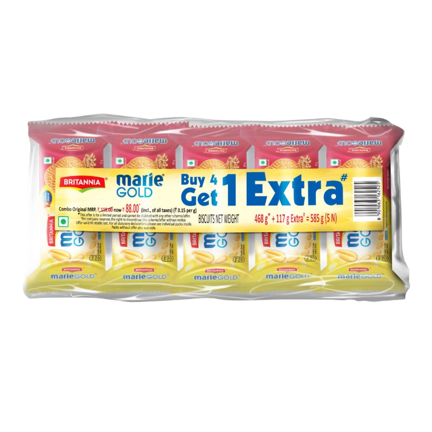 Britannia Marie Gold Biscuits Combi Pack 5x117 g