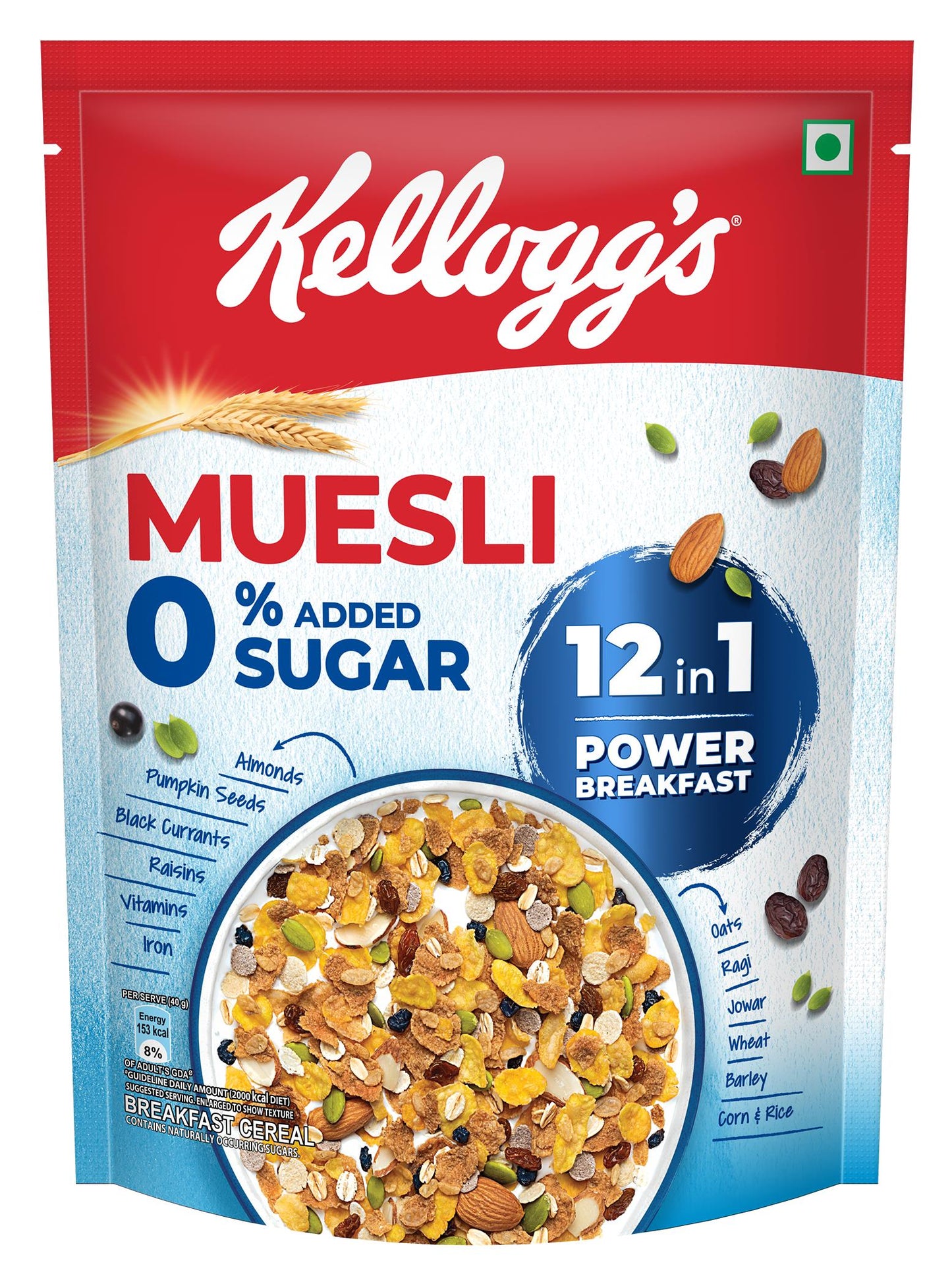 Kellogg'S Extra Muesli No Added Sugar Box 400 gm
