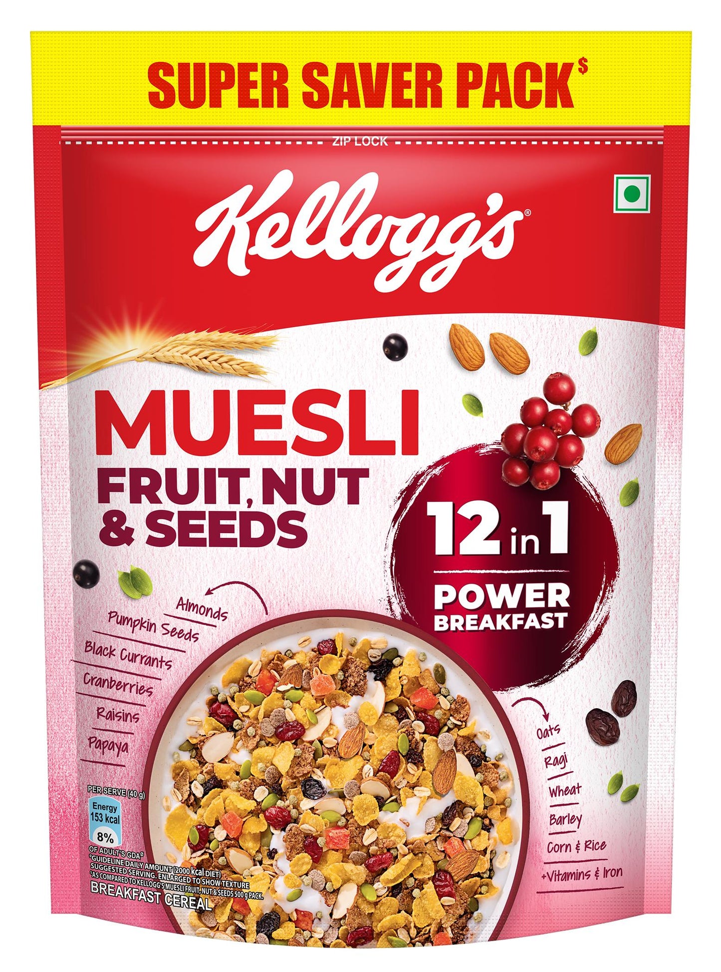 Kellogg'S Fruit & Nut Muesli Box 750 gm