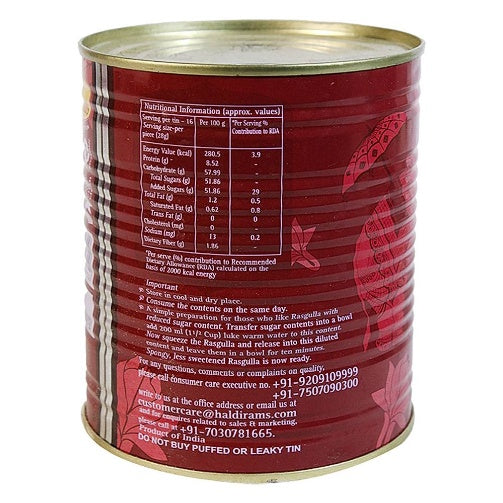Haldiram'S Nagpur Rasgulla Tin 1 kg