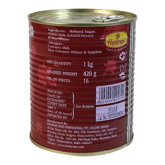 Haldiram'S Nagpur Rasgulla Tin 1 kg