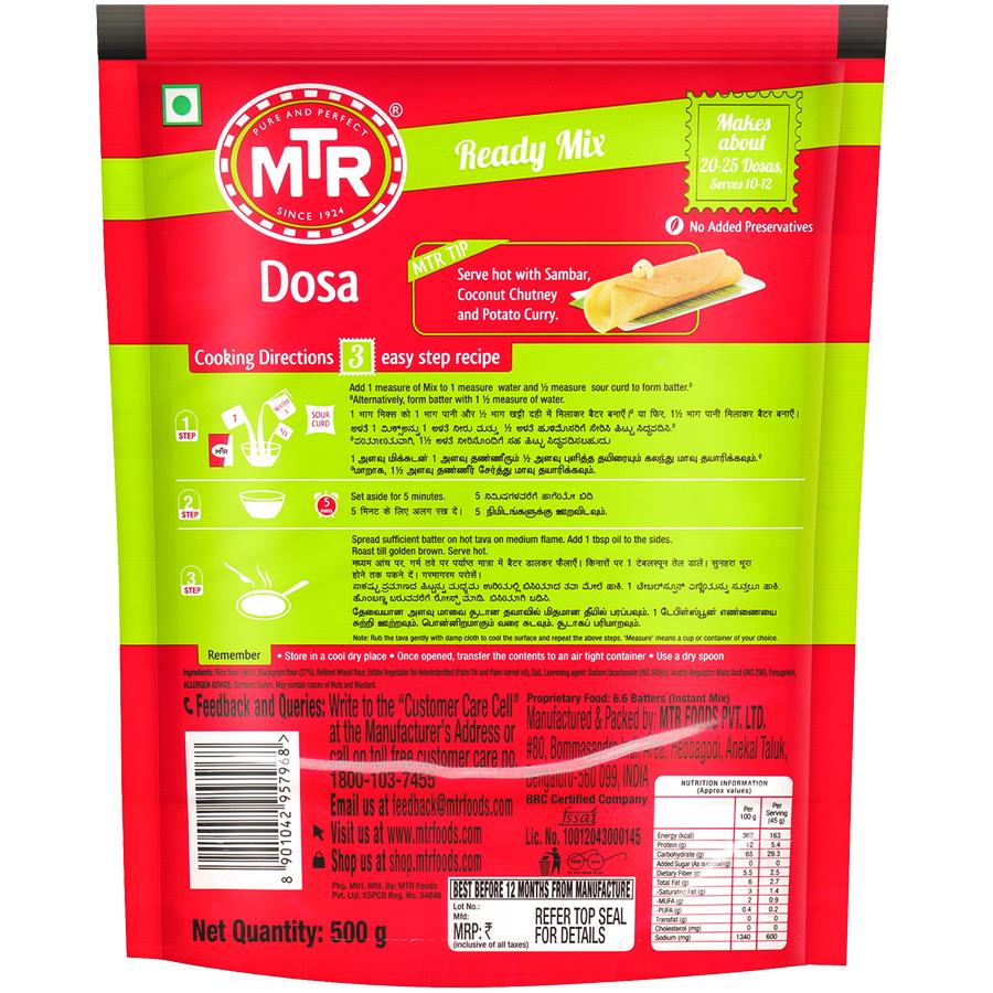 Mtr Instant Mix Dosa 500 gm