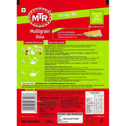 Mtr Instant Multigrain Dosa Mix 500 gm