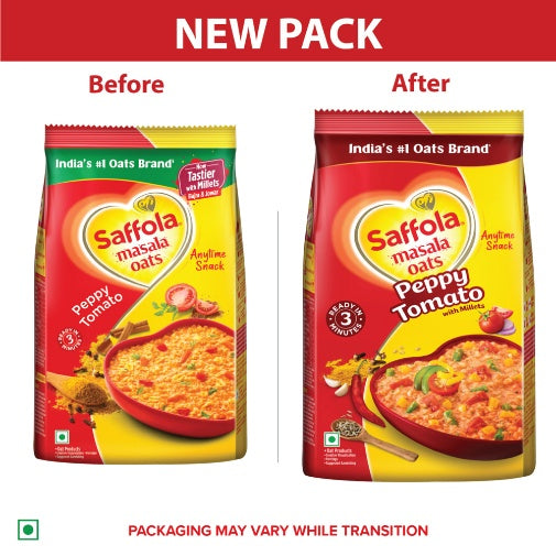 Saffola Peppy Tomato Masala Oats Pouch 500 g