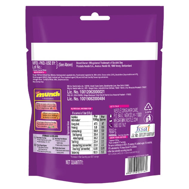 Nestle Munch Share Bag (Pack Of 15) 147.9 g