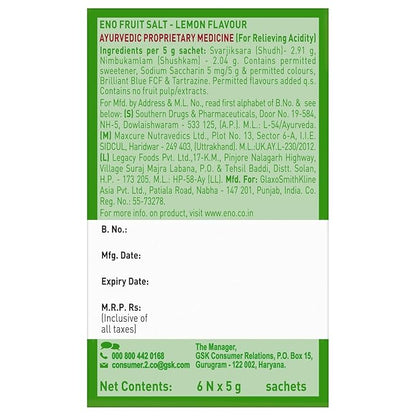 Eno Lemon Digestive 30g (pack of 6)