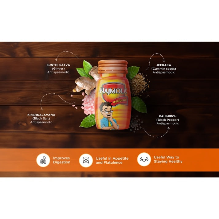 Dabur Hajmola Regular Bottle 120 pcs