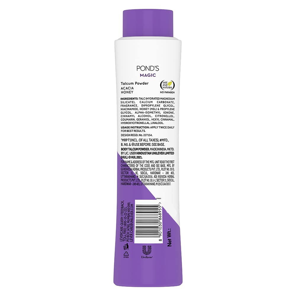 Ponds Magic Freshness Talcum Powder, Acacia Honey 400 g