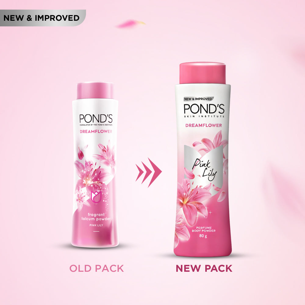 Ponds Dreamflower Fragrant Talcum Powder, Pink Lily 200 gm