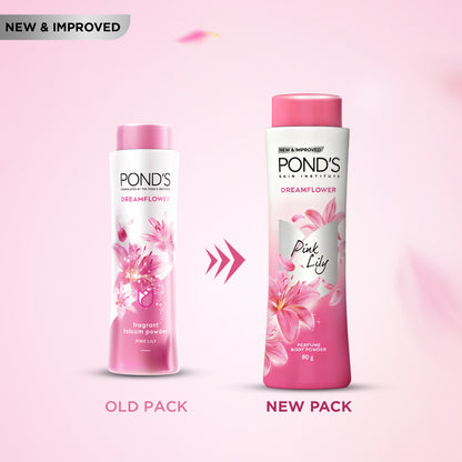 Ponds Dreamflower Fragrant Talcum Powder, Pink Lily 200 gm