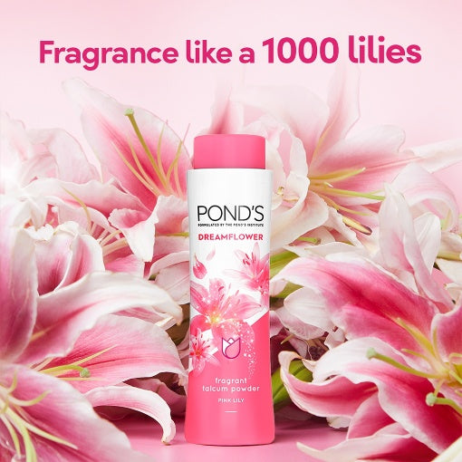 Ponds Dreamflower Fragrant Talcum Powder, Pink Lily 200 g