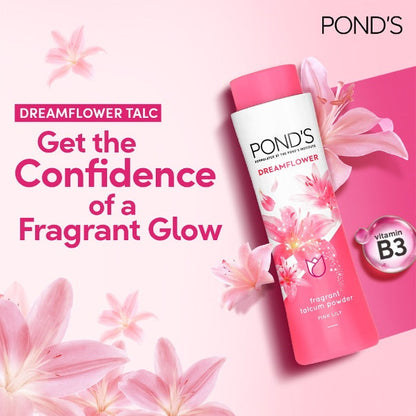 Ponds Dreamflower Fragrant Talcum Powder, Pink Lily 200 g