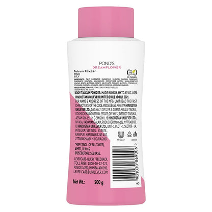 Ponds Dreamflower Fragrant Talcum Powder, Pink Lily 200 g