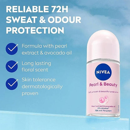 Nivea Pearl And Beauty Roll On For Women 50 ml