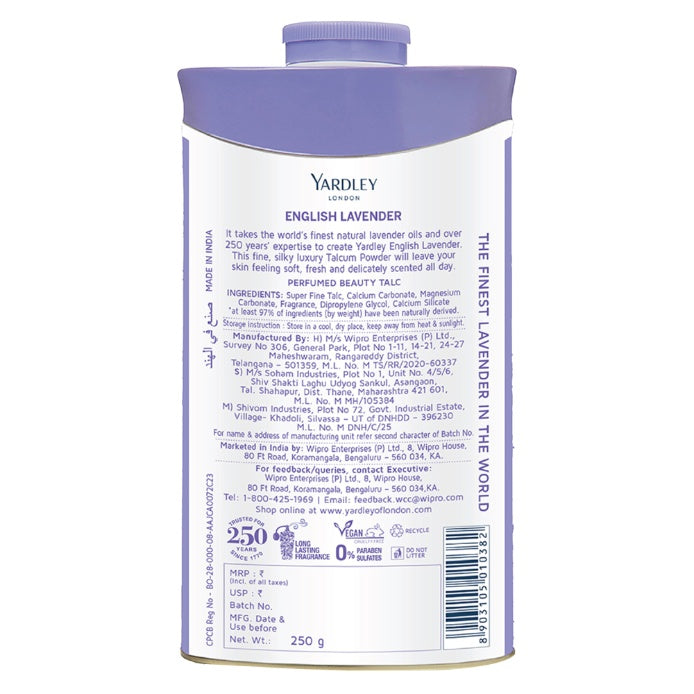 Yardley London English Lavender Talc 250 g