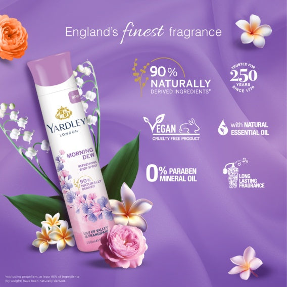 Yardley London Morning Dew Gas Deo 150 ml