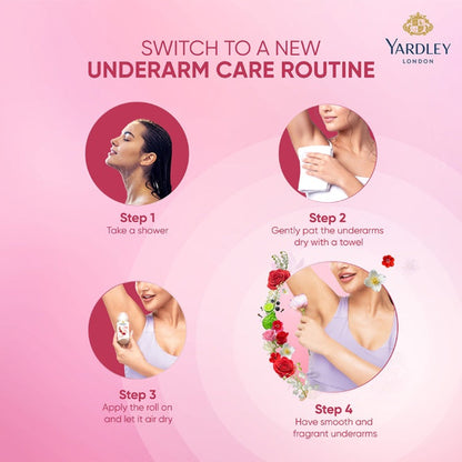 Yardley London Rose Roll On 50 ml