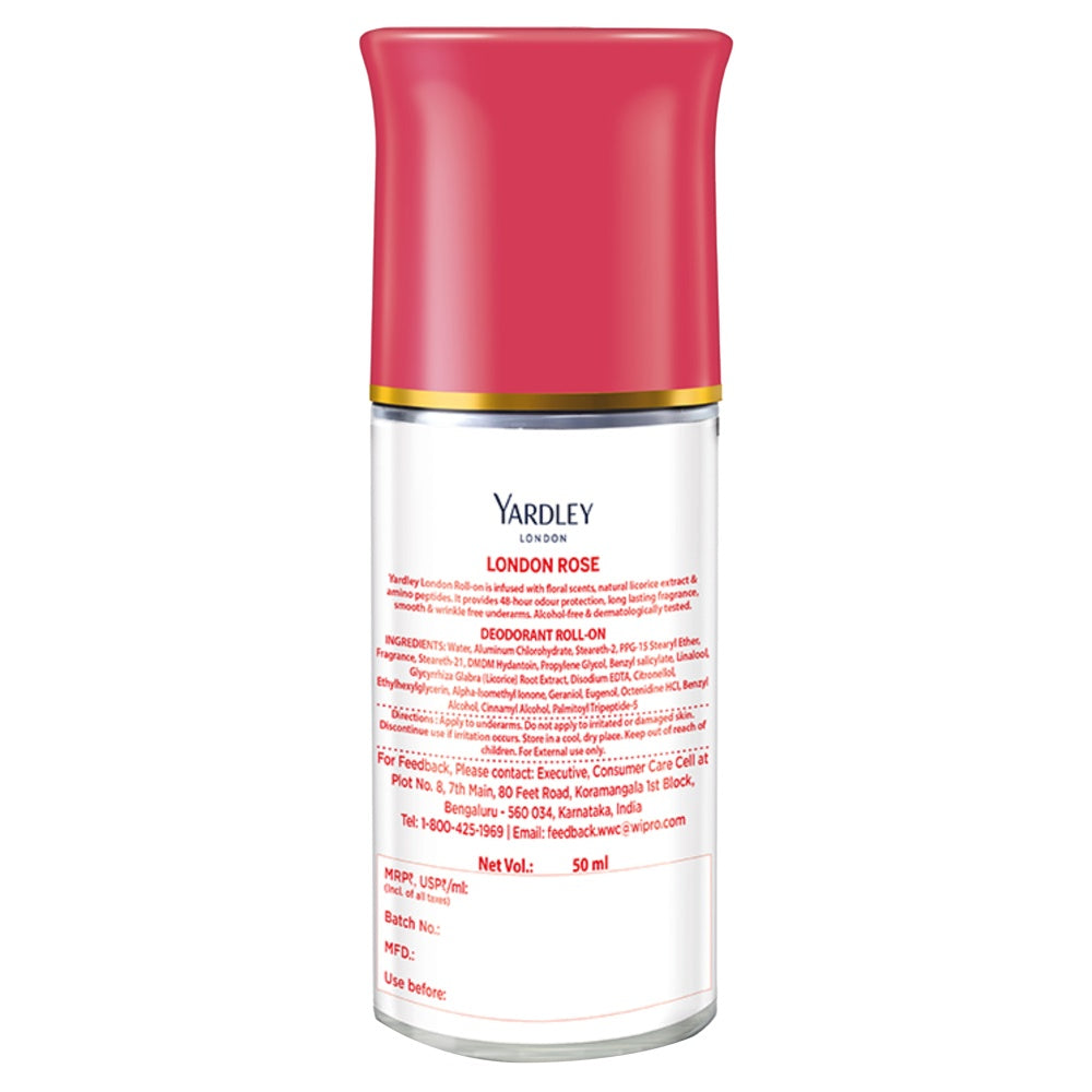 Yardley London Rose Roll On 50 ml