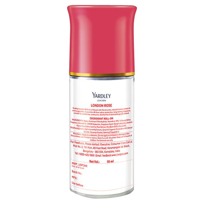 Yardley London Rose Roll On 50 ml