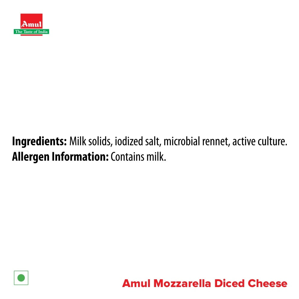 Amul Diced Mozzarella Cheese 1 kg