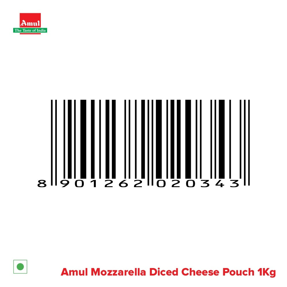 Amul Diced Mozzarella Cheese 1 kg
