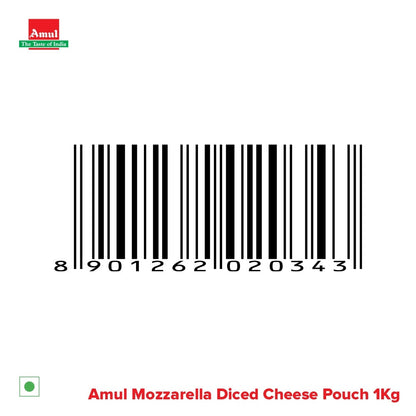 Amul Diced Mozzarella Cheese 1 kg
