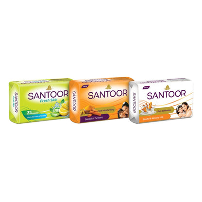 Santoor Sandal And Turmeric Soap 125 g (pack of 4)