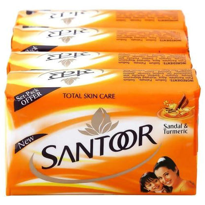 Santoor Sandal And Turmeric Soap 125 Gm (Pack Of 4)