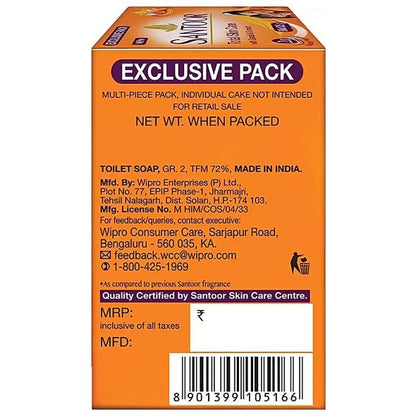 Santoor Sandal & Turmeric Bathing Soap 4x150 g