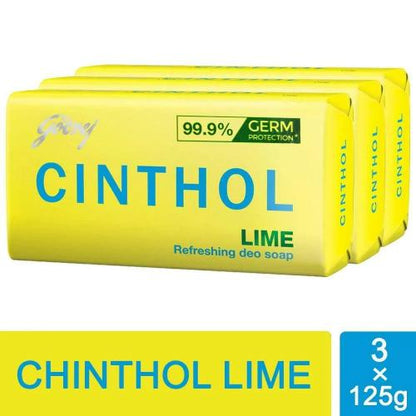 Cinthol Lime Fresh Soap 3X125 Gm